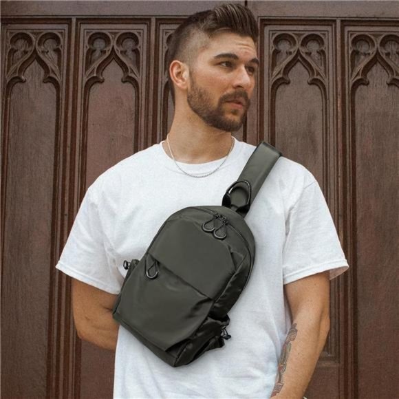 Bags Men Small Sling Bag One Strap Dark Green Poshmark